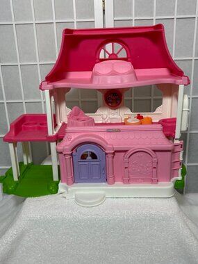 Fisher Price Little People Happy Sounds Sweet Home Pink House Folding Music Work